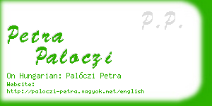 petra paloczi business card